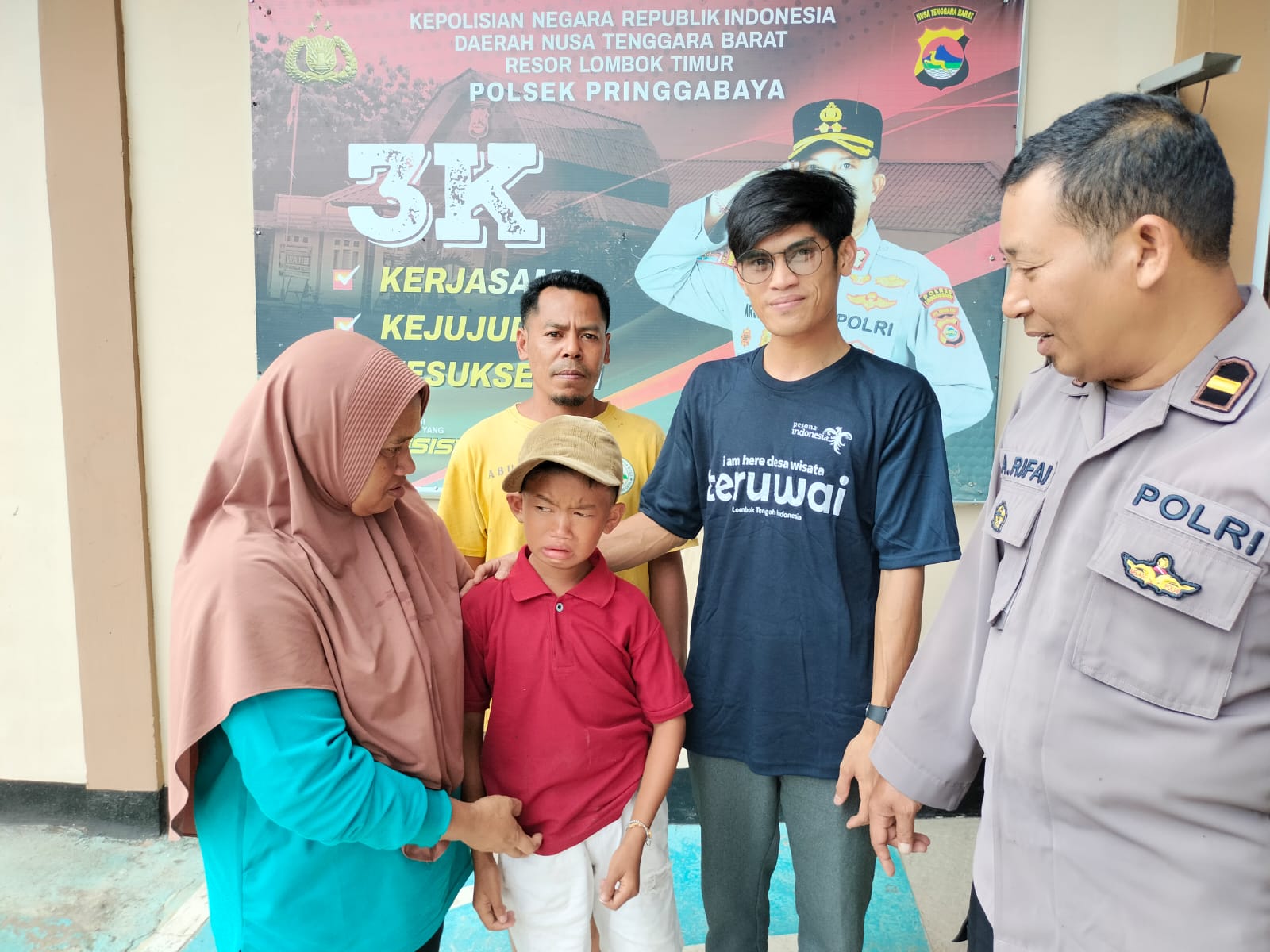 Polsek Pringgabaya Temukan Bocah Hilang, Ahmad Hasan Kembali ke Keluarga