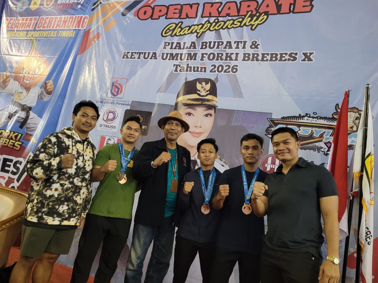FORKI Lombok Barat Borong 3 Medali di Open Karate Championship Brebes