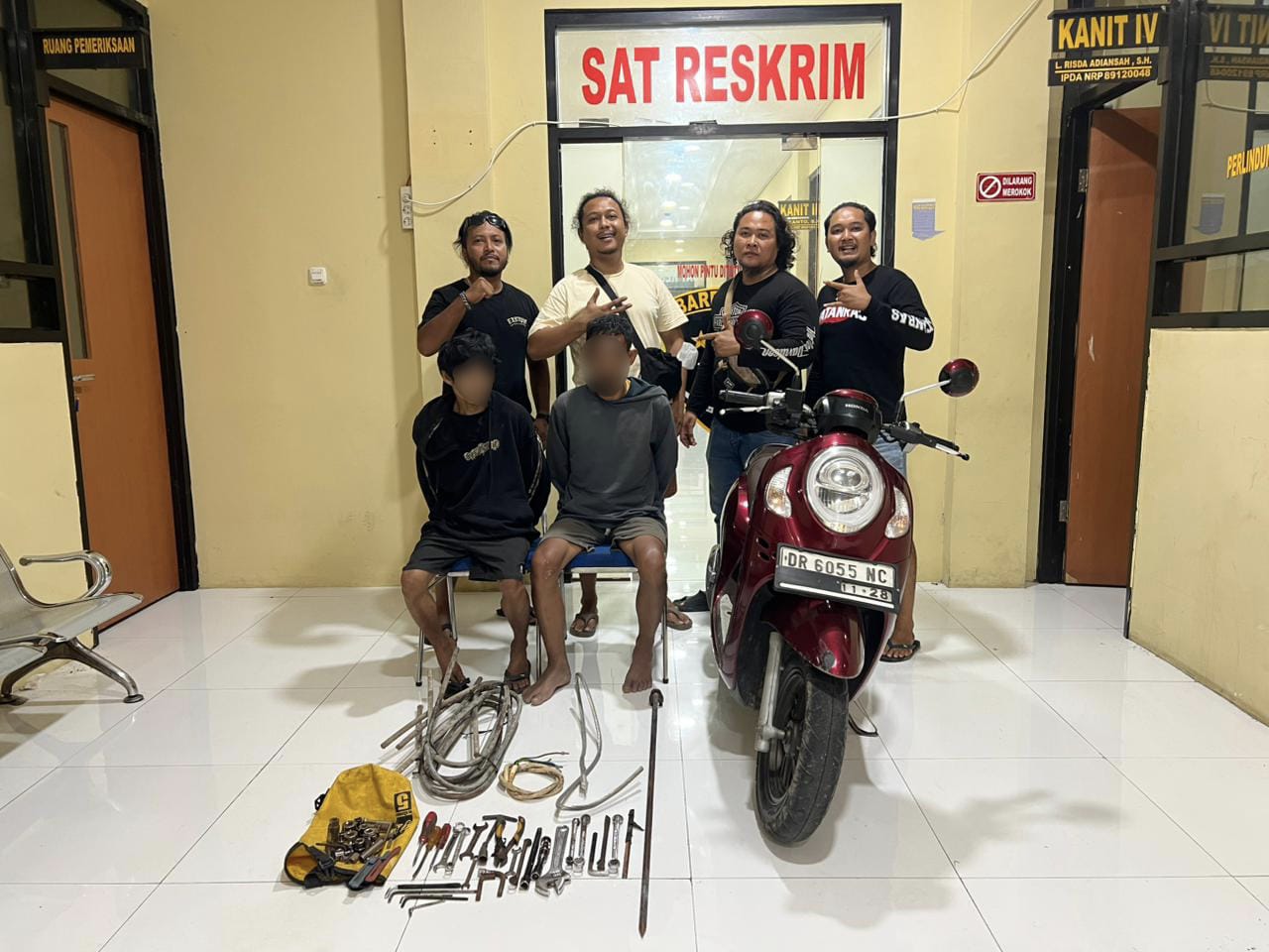 Gasak Ground Rod Tower PLN, Dua Pria Dibekuk Polisi di Lombok Utara