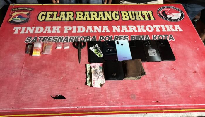 Polisi Bongkar Peredaran Sabu 2,02 Gram di Wera Bima, 6 Orang Diamankan