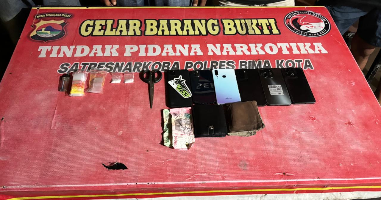 Polisi Bongkar Peredaran Sabu 2,02 Gram di Wera Bima, 6 Orang Diamankan