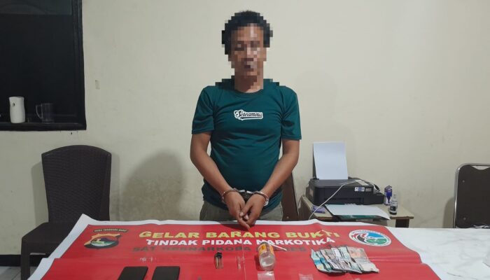 Pengedar Sabu Ditangkap di Terara Lombok Timur, Polisi Amankan 1,05 Gram Barang Bukti
