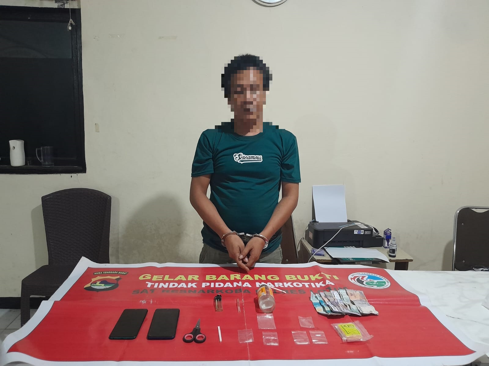 Pengedar Sabu Ditangkap di Terara Lombok Timur, Polisi Amankan 1,05 Gram Barang Bukti