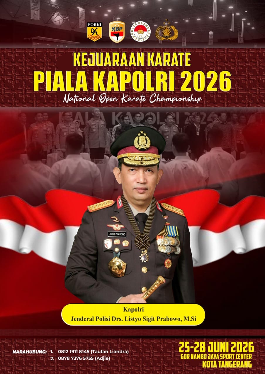 Piala Kapolri 2026 Digelar di Tangerang, Karateka Se-Indonesia Siap Unjuk Gigi