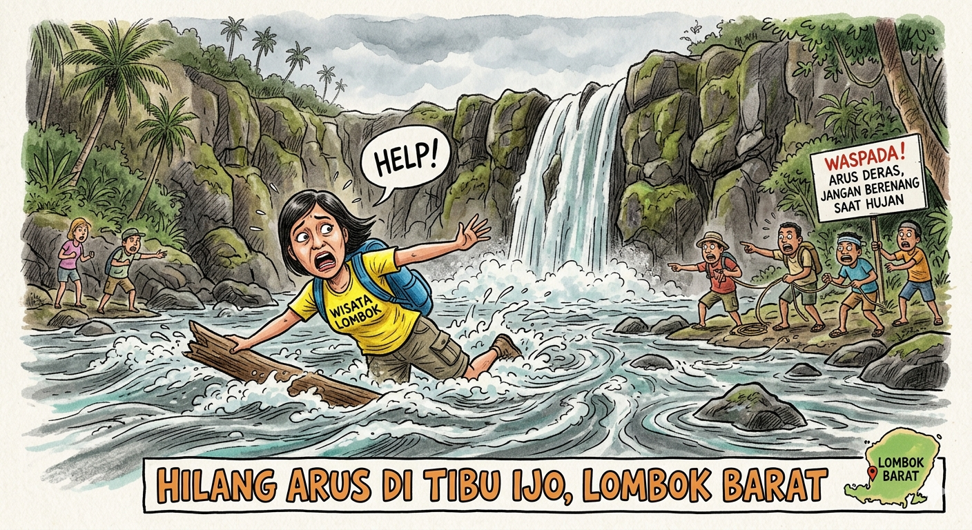 Lisa Pratiwi Hilang Terseret Arus di Tibu Ijo Lombok Barat