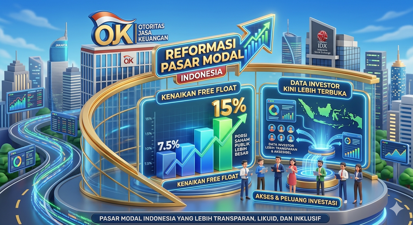 Reformasi Pasar Modal: OJK Naikkan Free Float 15%, Data Investor Kini Lebih Terbuka