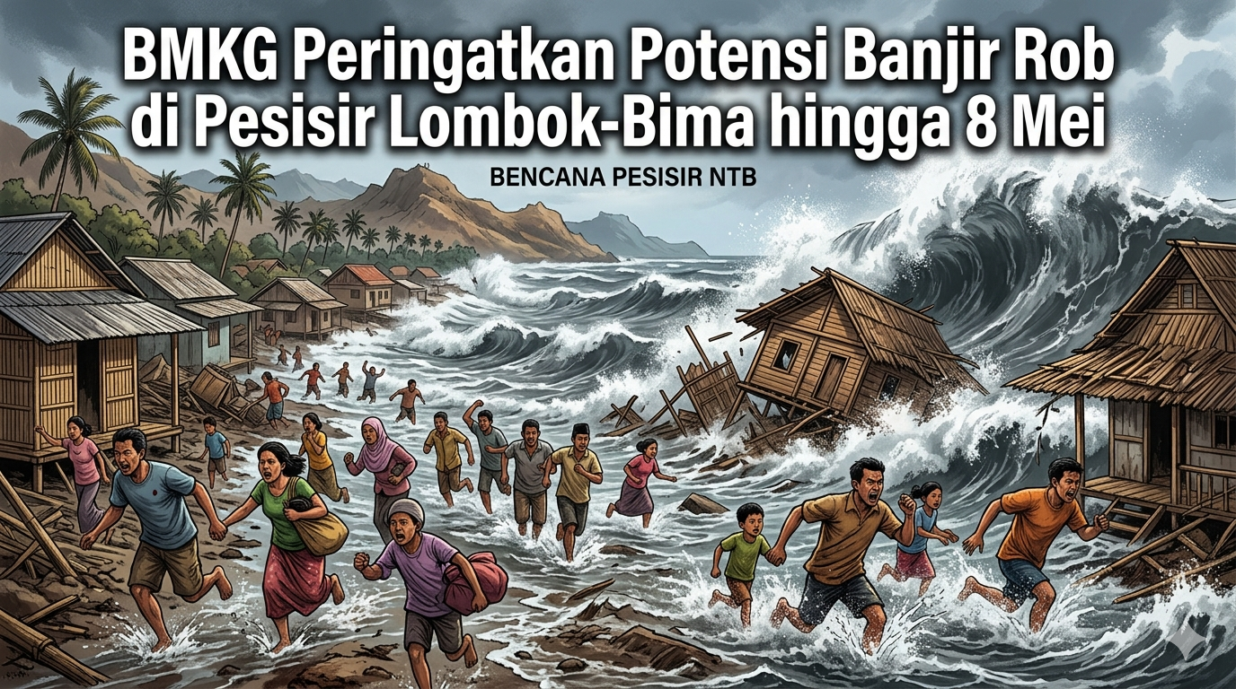 BMKG Peringatkan Potensi Banjir Rob di Pesisir Lombok-Bima hingga 8 Mei