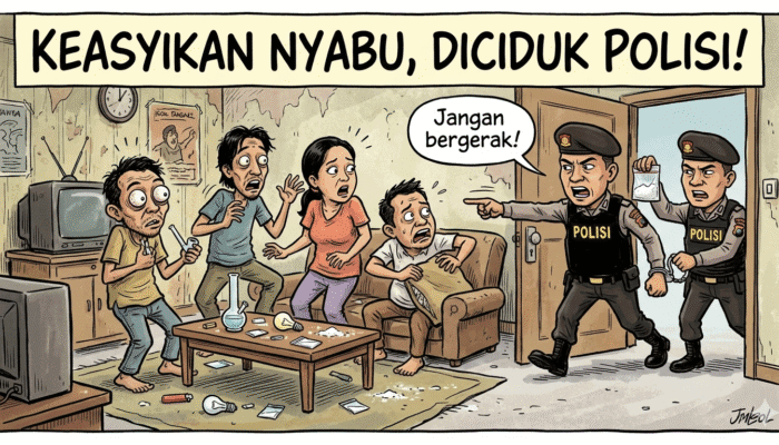 Digerebek Saat Diduga Pesta Sabu, 5 Warga Narmada Diamankan Polisi