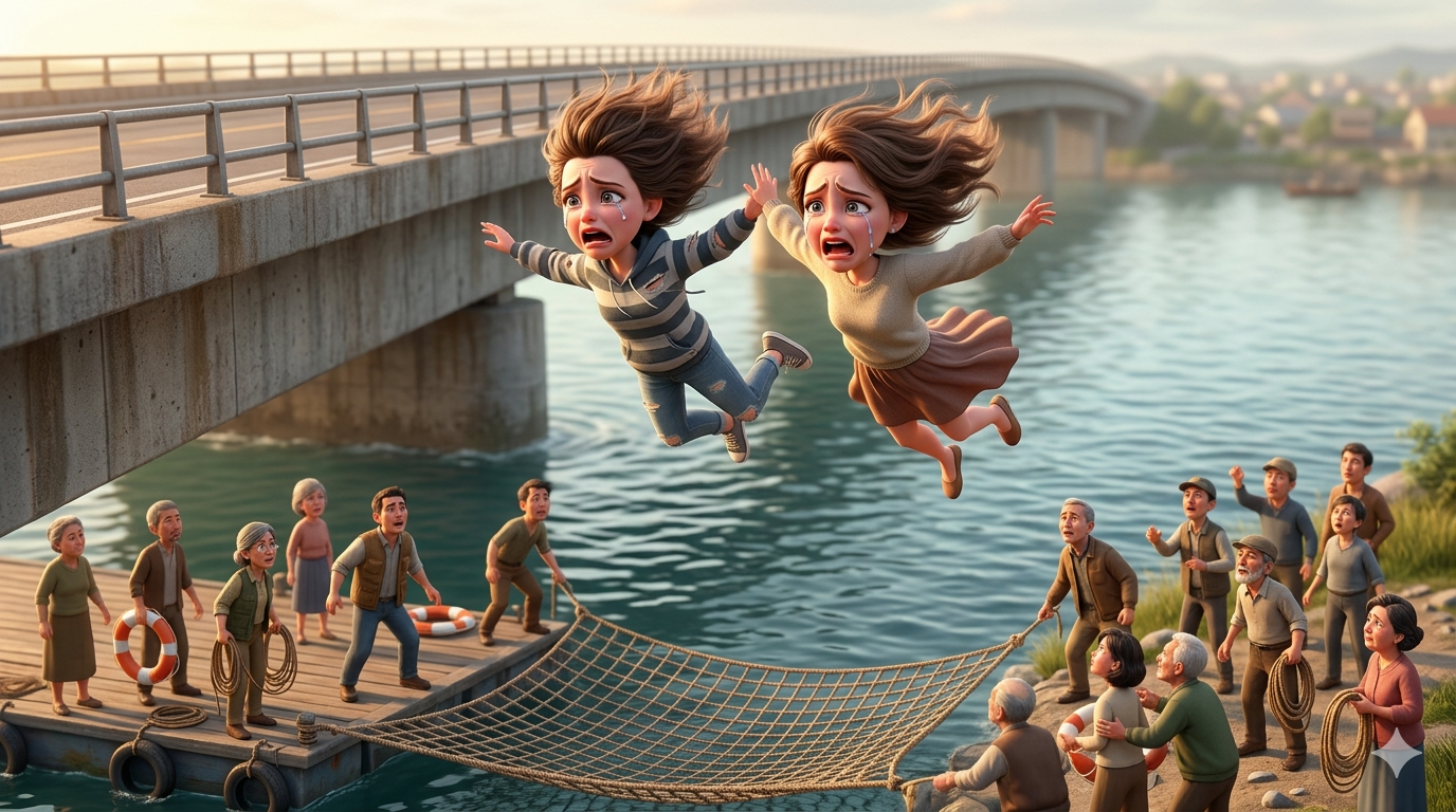 Dua Kakak Beradik Lompat dari Jembatan Meninting, Aksi Warga Selamatkan Nyawa Korban