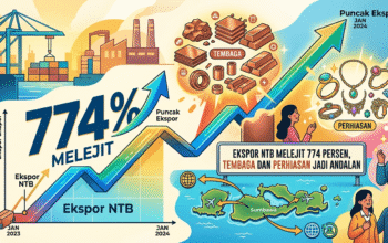 Ekspor NTB Melejit 774 Persen, Tembaga dan Perhiasan Jadi Andalan