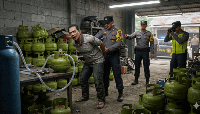 Polisi Gerebek Pengoplosan Gas Subsidi di Sumbawa, Ratusan Tabung Disita