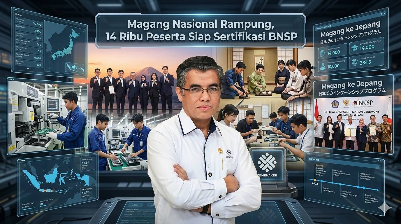 Magang Nasional Rampung, 14 Ribu Peserta Siap Sertifikasi BNSP