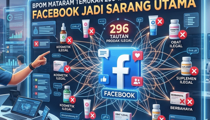 BPOM Mataram Temukan 296 Tautan Produk Ilegal, Facebook Jadi Sarang Utama