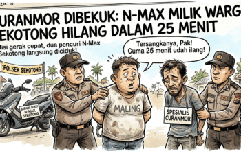 Dua Pelaku Curanmor Dibekuk, N-Max Milik Warga Sekotong Hilang dalam 25 Menit