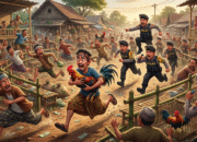 Polisi Bubarkan Judi Sabung Ayam di Lembar, Warga Kocar-Kacir Saat Digerebek