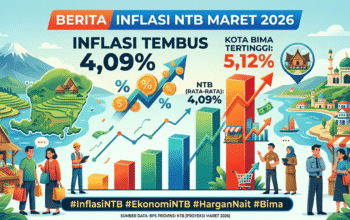 Inflasi NTB Maret 2026 Tembus 4,09 Persen, Kota Bima Tertinggi