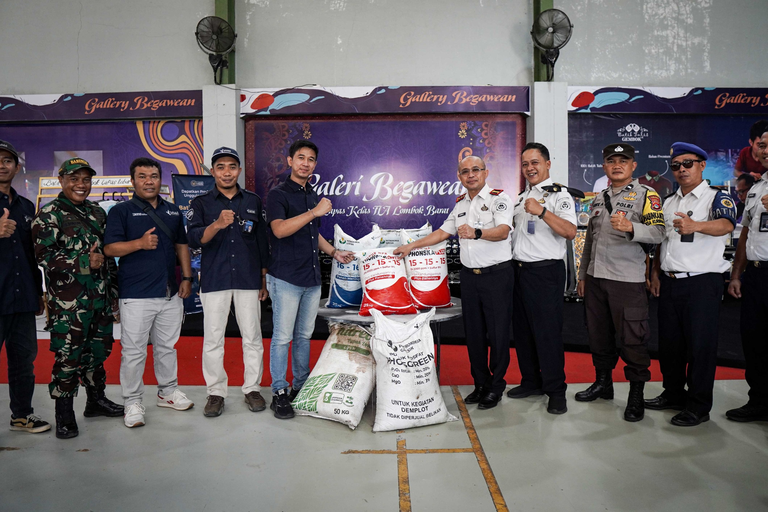 Pupuk 1,75 Ton Masuk Lapas Lombok Barat, Dorong Ketahanan Pangan dan Skill Warga Binaan