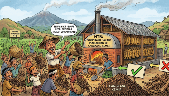NTB Mulai Tinggalkan Kayu Bakar, Petani Dialihkan ke Cangkang Kemiri