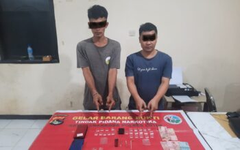 Gerebek Dua Rumah di Keruak, Polisi Sita 5,62 Gram Sabu dan Ringkus Dua Pengedar