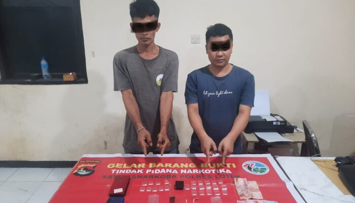 Gerebek Dua Rumah di Keruak, Polisi Sita 5,62 Gram Sabu dan Ringkus Dua Pengedar