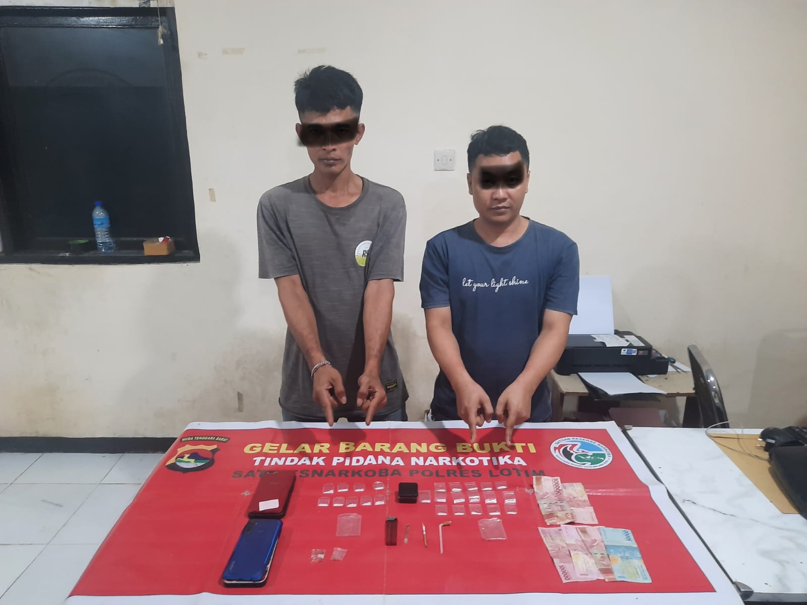 Gerebek Dua Rumah di Keruak, Polisi Sita 5,62 Gram Sabu dan Ringkus Dua Pengedar