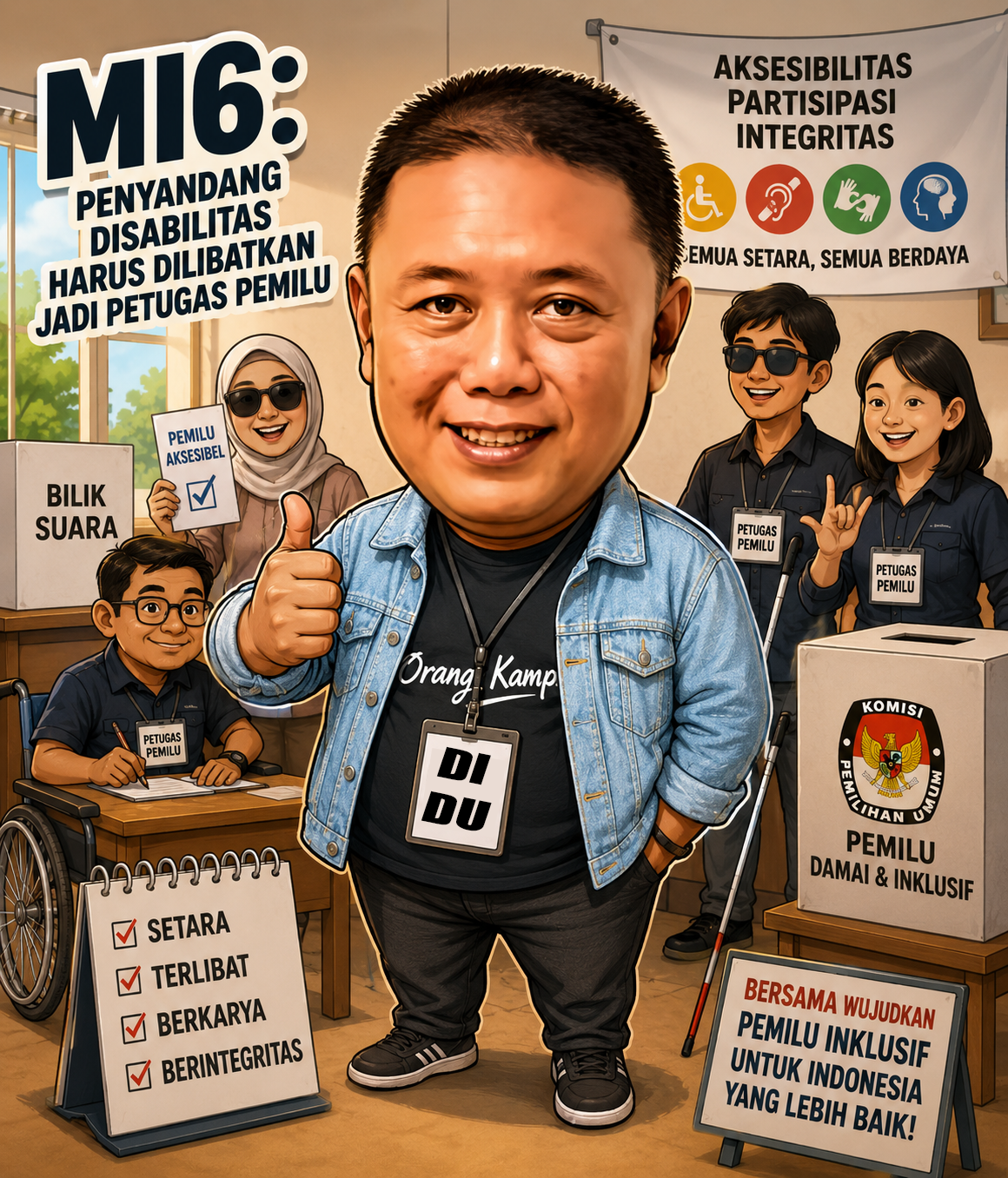 Mi6: Penyandang Disabilitas Harus Dilibatkan Jadi Petugas Pemilu