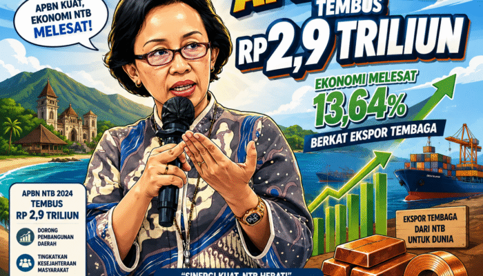 APBN NTB Tembus Rp2,9 Triliun, Ekonomi Melesat 13,64 Persen Berkat Ekspor Tembaga