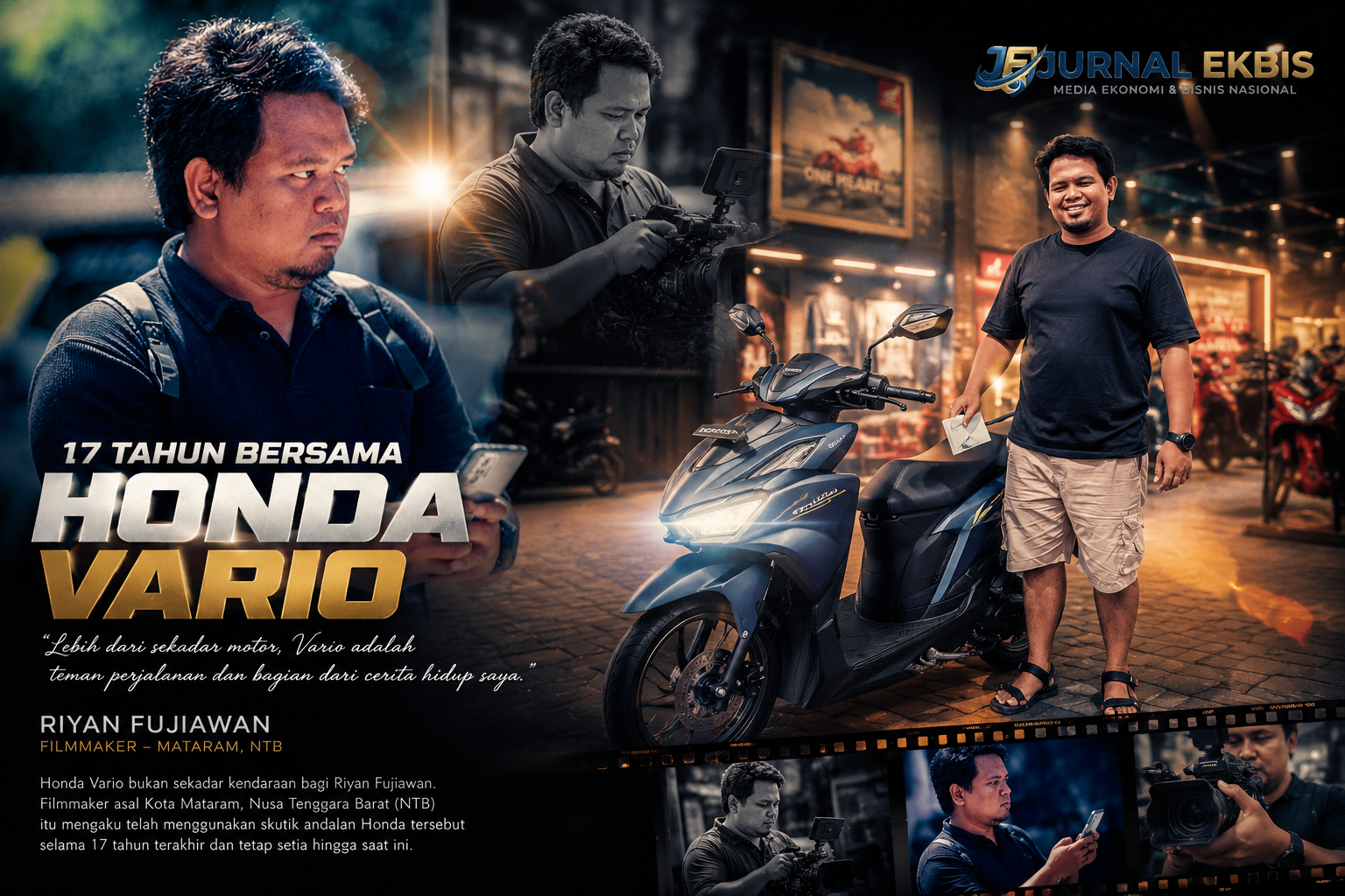 17 Tahun Bersama Honda Vario, Jadi Andalan Filmmaker NTB