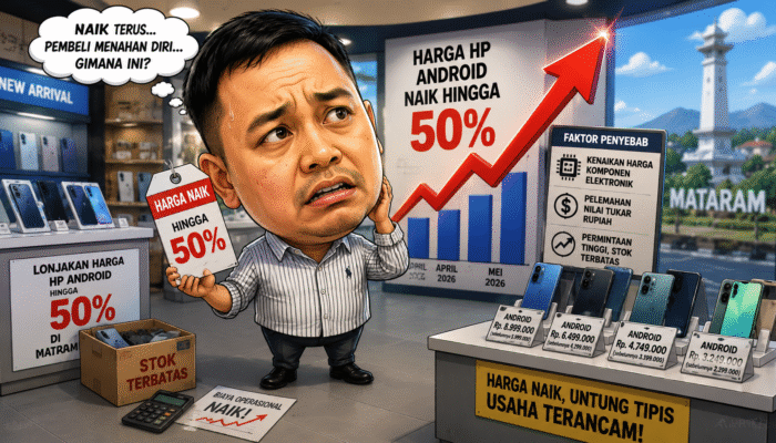 Rupiah Melemah, Harga HP Android di NTB Melesat hingga 50 Persen