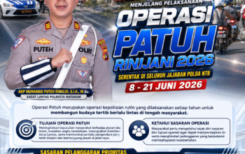 Operasi Patuh Rinjani 2026 Dimulai Besok, Ini 9 Pelanggaran yang Jadi Target Polisi