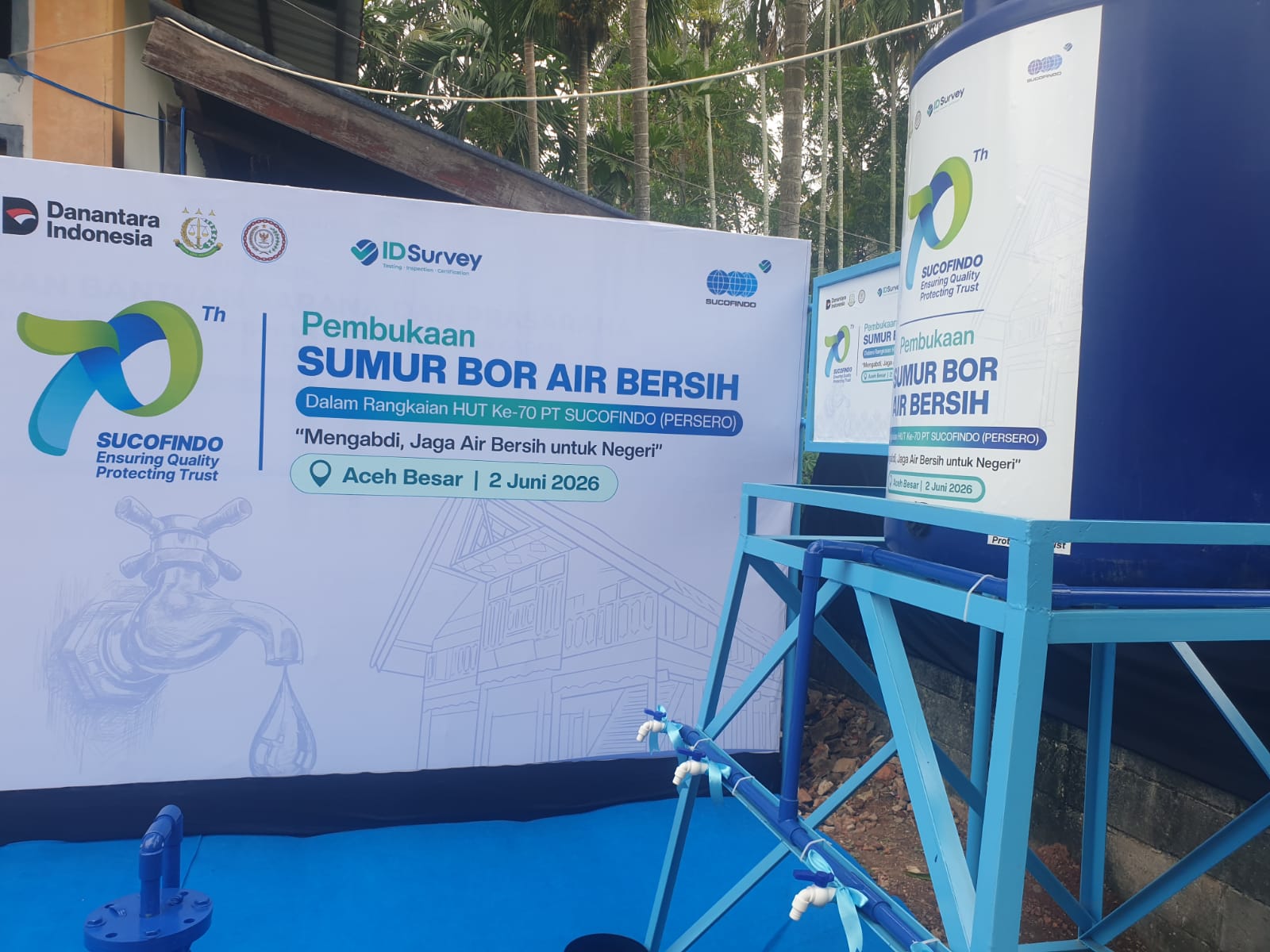 ABPEDNAS dan SUCOFINDO Resmikan Sumur Air Bersih di Aceh Besar, Ribuan Warga Kini Lebih Mudah Akses Air