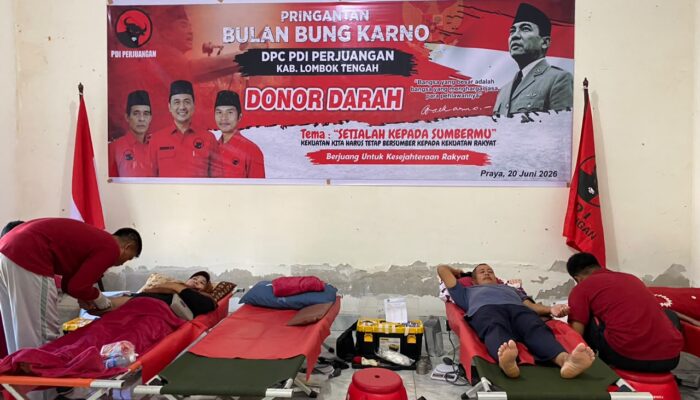 PDI Perjuangan Loteng Targetkan 150 Kantong Darah pada Bulan Bung Karno 2026