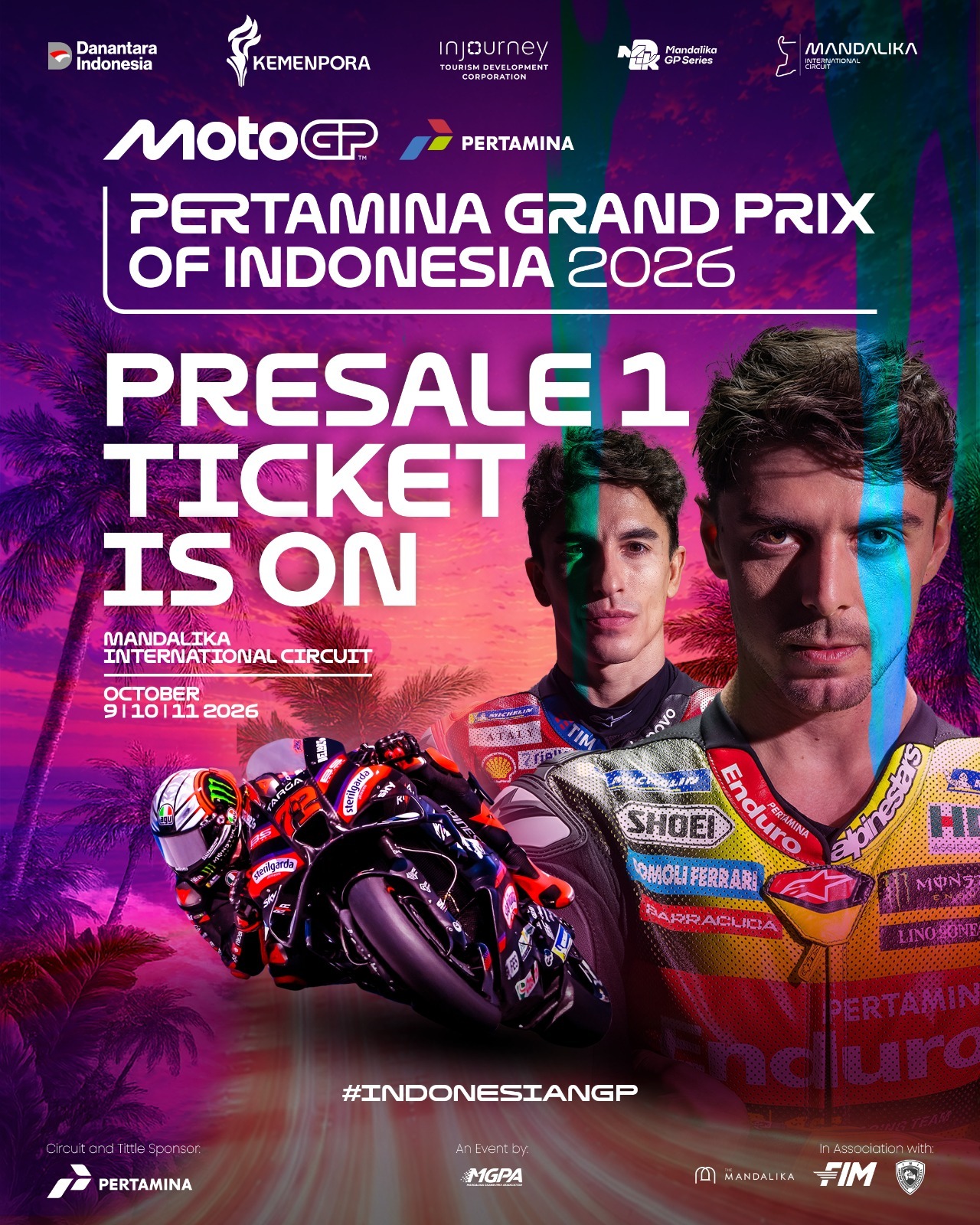 Tiket MotoGP Mandalika 2026 Ludes, Presale 1 Resmi Dibuka Mulai Rp280 Ribu