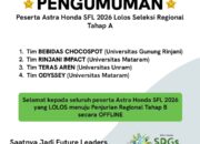 Empat Tim Kampus NTB Lolos Regional Astra Honda SFL 2026