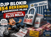 DJP Blokir 154 Rekening Penunggak Pajak, Tunggakan Tembus Rp35 Miliar