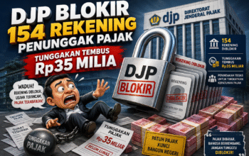 DJP Blokir 154 Rekening Penunggak Pajak, Tunggakan Tembus Rp35 Miliar