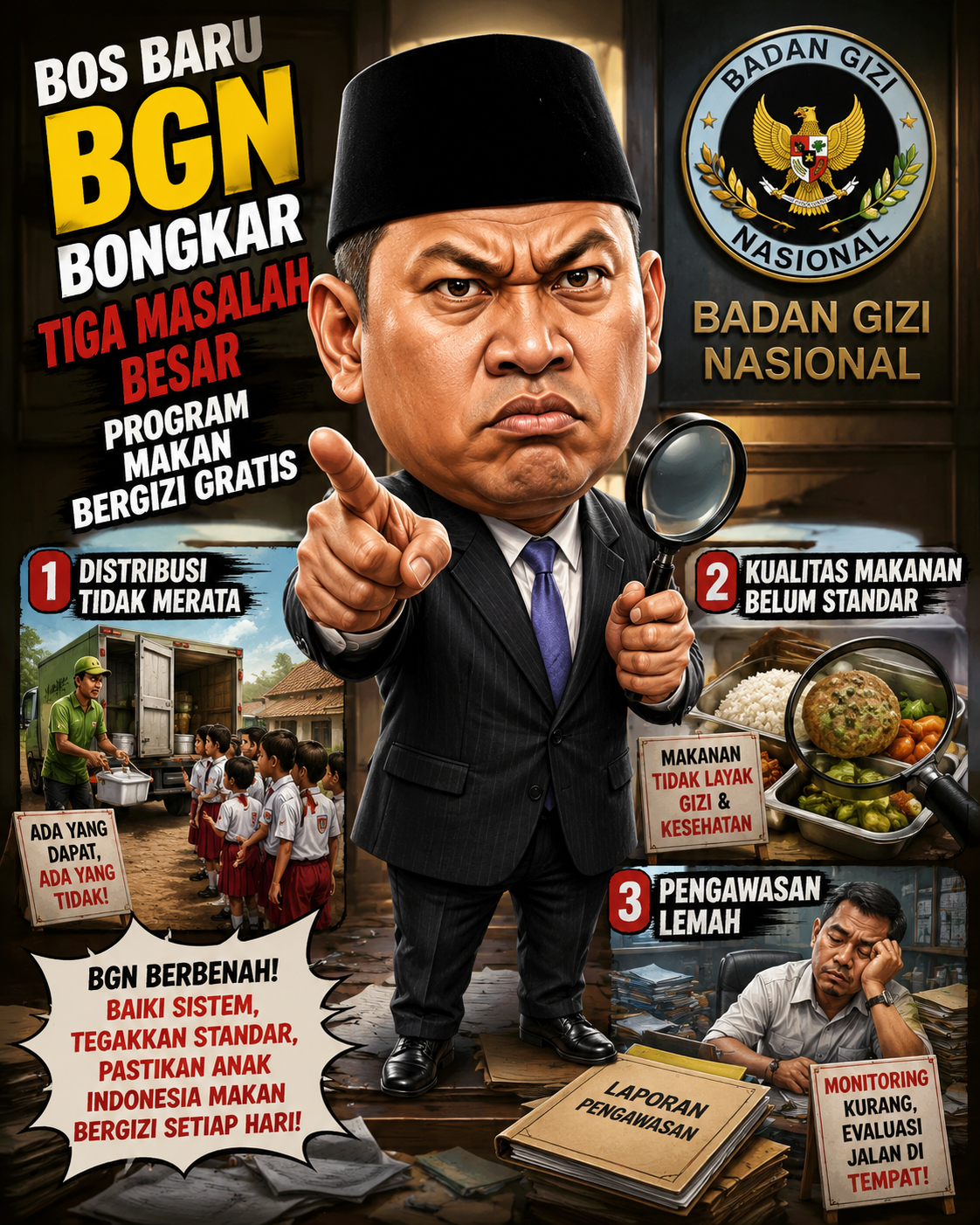 Bos Baru BGN Bongkar Tiga Masalah Besar Program Makan Bergizi Gratis