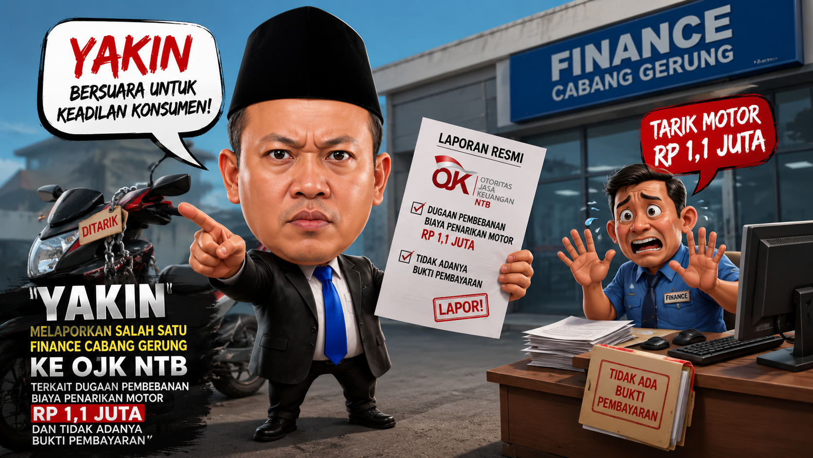Finance Gerung Dilaporkan ke OJK, Biaya Penarikan Kendaraan Jadi Sorotan