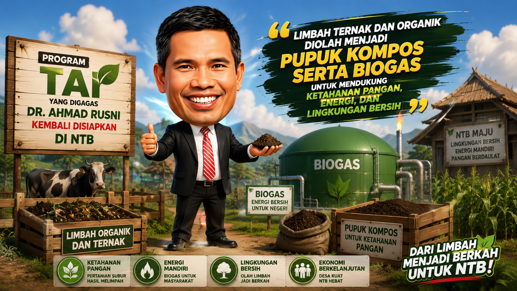 Program "Tai" Dr. Arus Kembali Bergerak, Limbah Disulap Jadi Pupuk dan Biogas