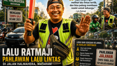 Kisah Relawan Lalu Lintas Mataram yang Bertahan dari Keikhlasan