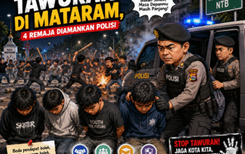 Viral Tawuran di Mataram, 4 Remaja Diamankan Polisi