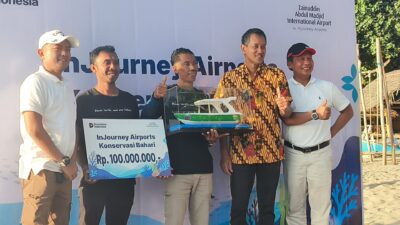 InJourney Airports Serahkan Kapal Patroli dan Perkuat Konservasi Bahari di Pantai Nipah Lombok Utara