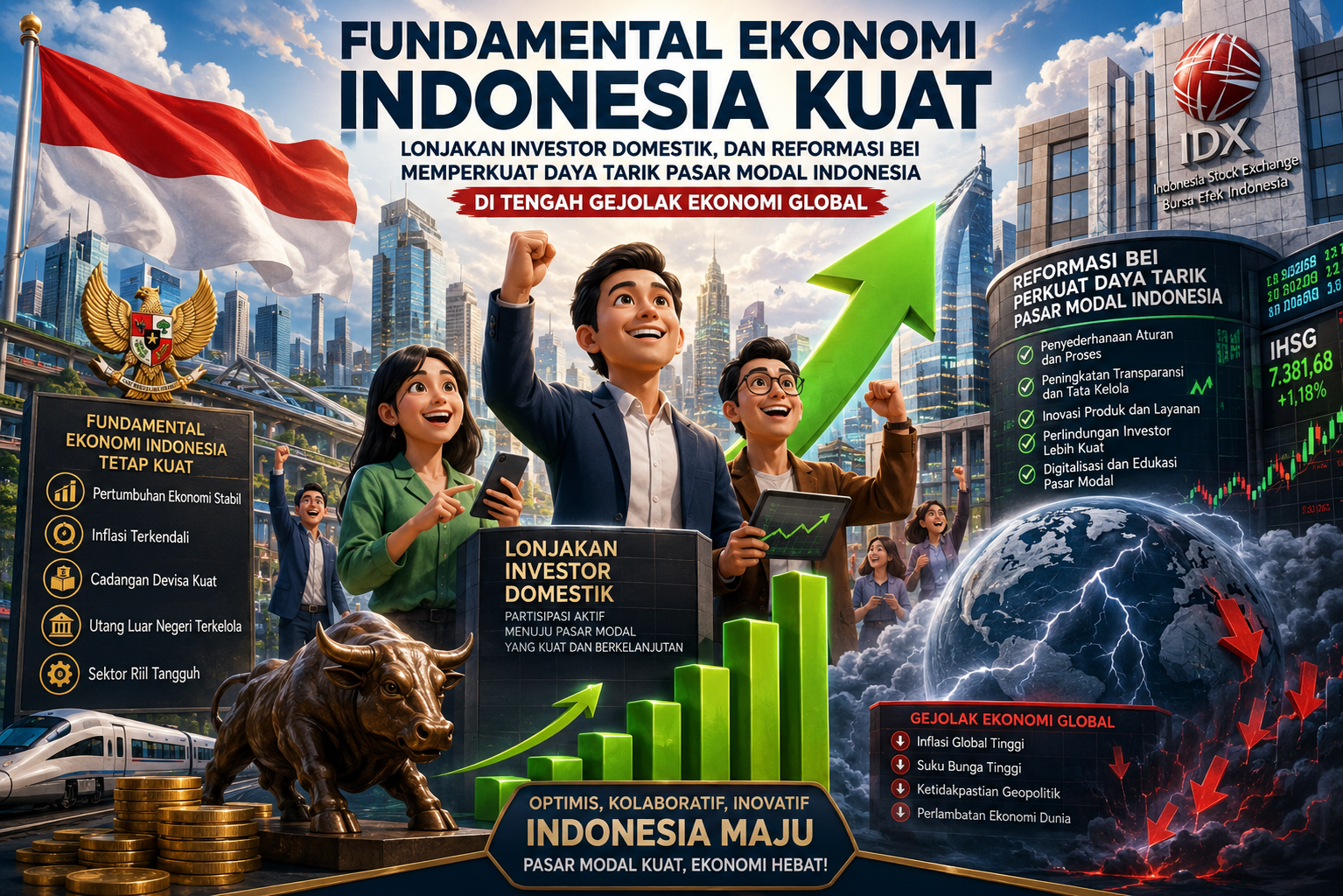 Pasar Modal Indonesia Makin Kokoh, Investor Domestik Jadi Penopang Utama
