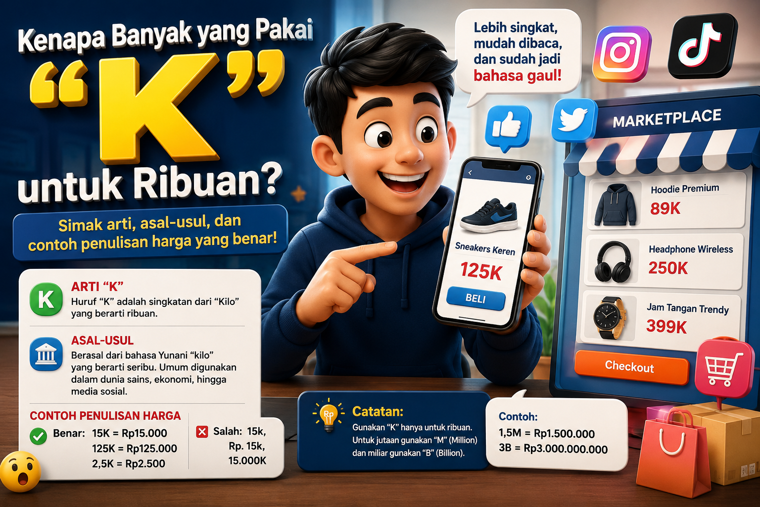 Viral! Harga Ditulis Pakai Huruf K, Apa Artinya Ini Penjelasannya