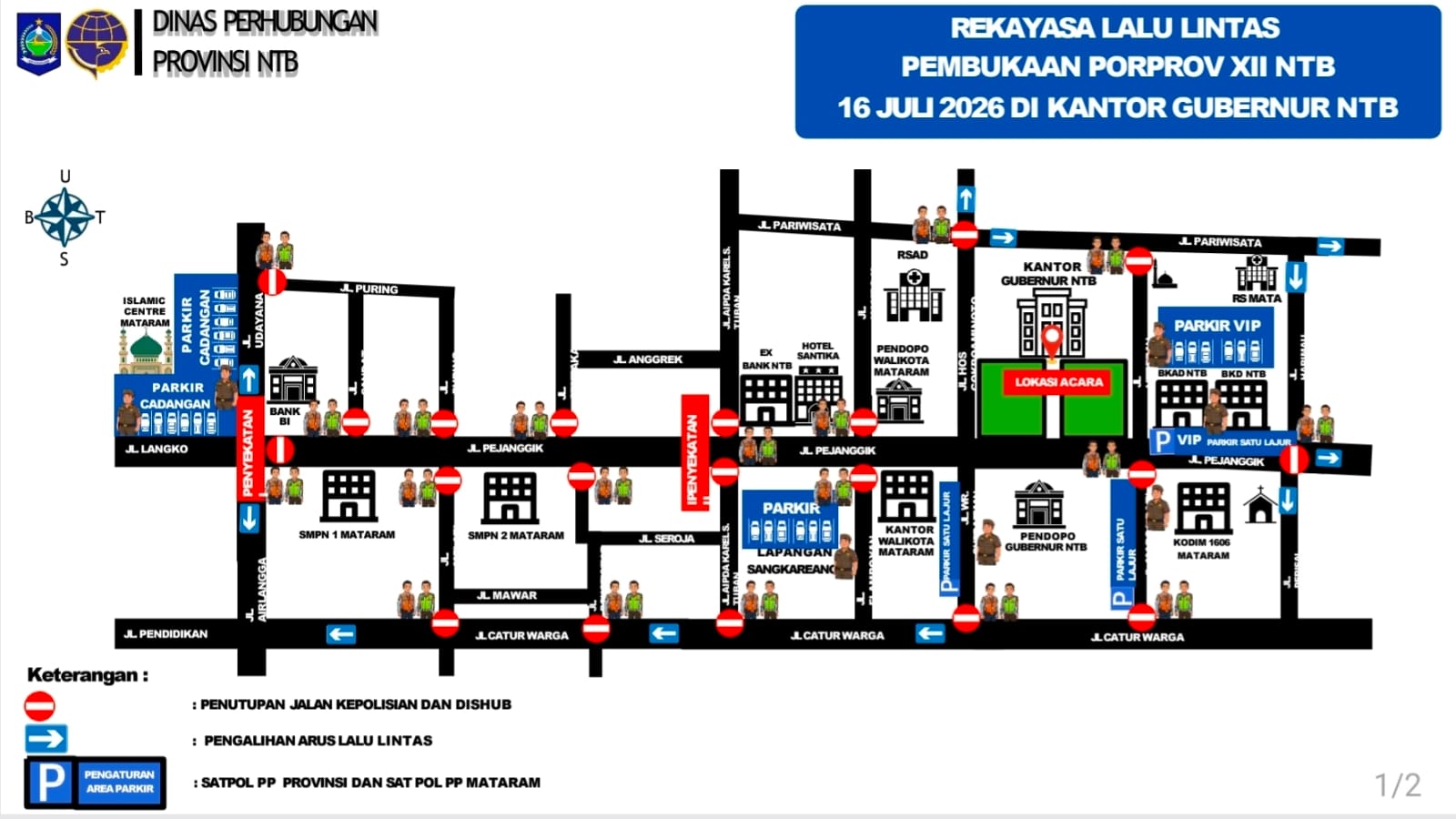 Warga Mataram Wajib Tahu! Rekayasa Lalu Lintas PORPROV NTB