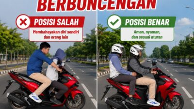 Berboncengan Aman Dimulai dari Posisi Duduk yang Benar