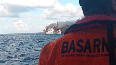 Kapal Terbakar di Selat Lombok, Lima Penumpang Masih Hilang