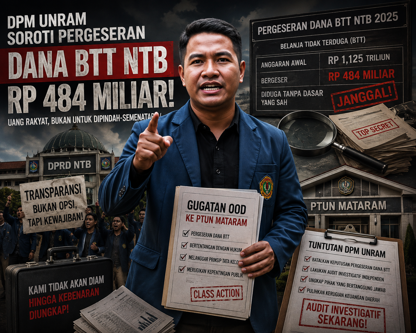 DPM Unram Soroti Dana BTT Rp484 Miliar, Siapkan Gugatan ke PTUN