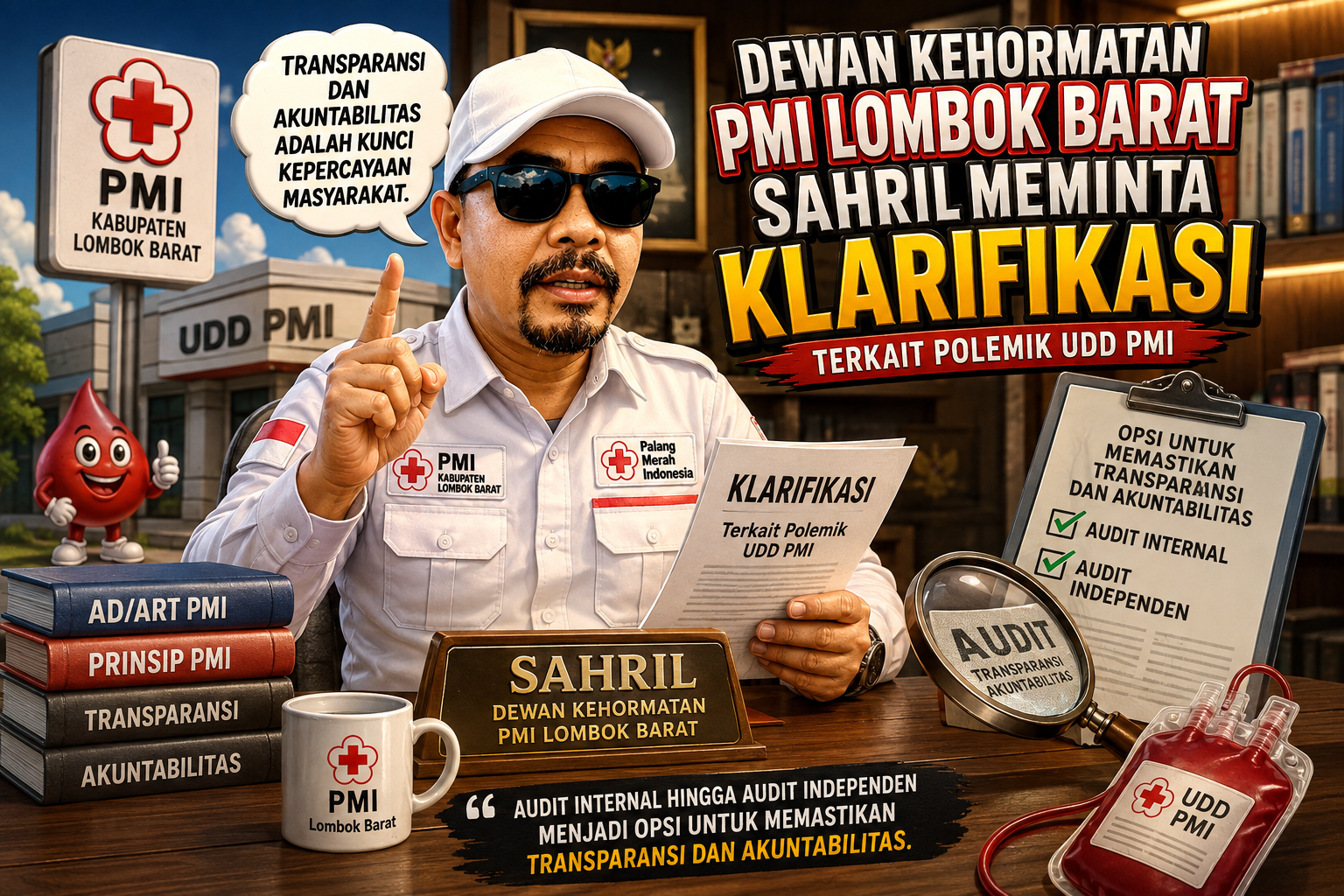 Dewan Kehormatan PMI Lobar Desak Klarifikasi UDD, Audit Jadi Opsi
