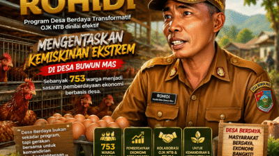 753 Warga Miskin Ekstrem di Buwun Mas Dibina, Kepala Desa Sebut Program OJK Paling Efektif